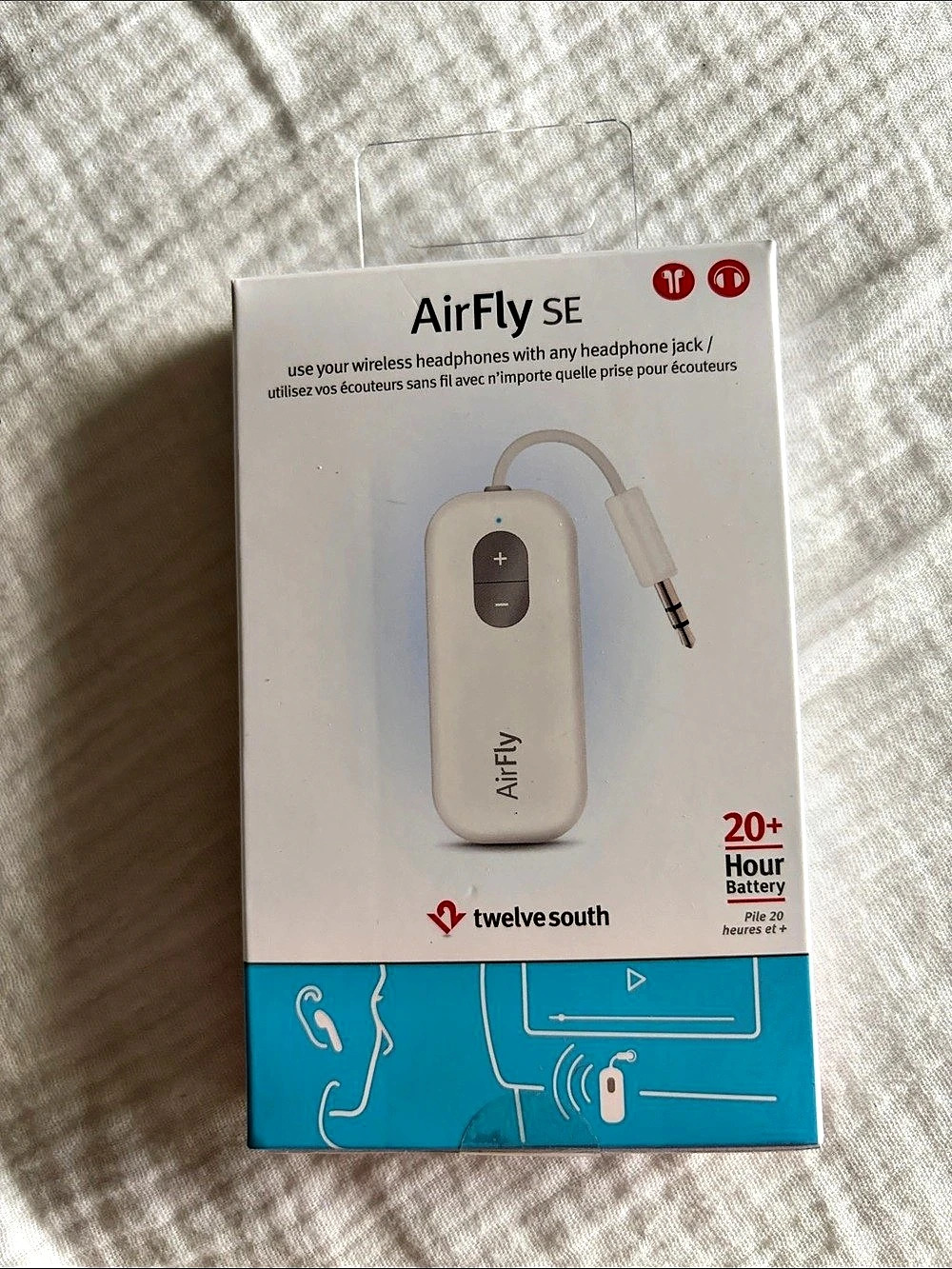 Twelve South AirFly SE Wireless Audio Adapter White Like New